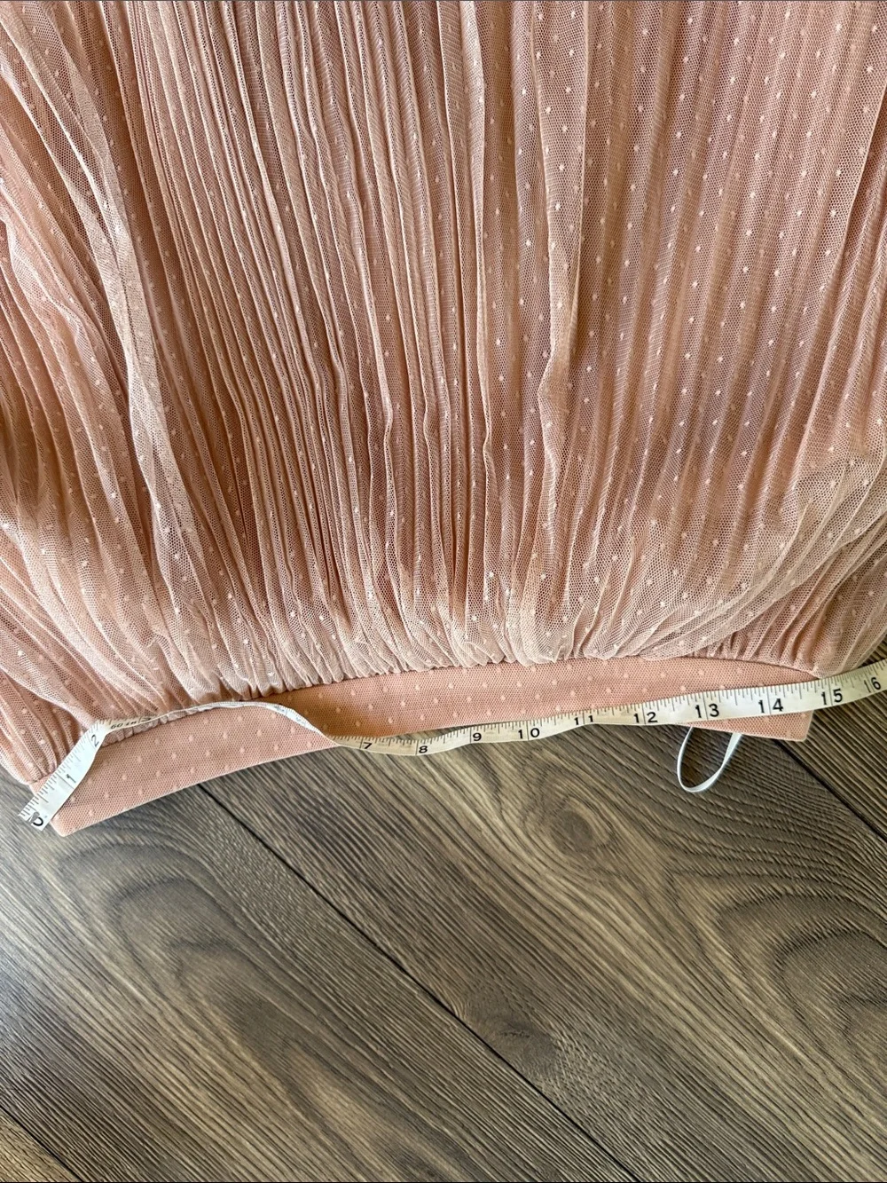 Midi Pleated Tulle Skirt in Dusty Pink
